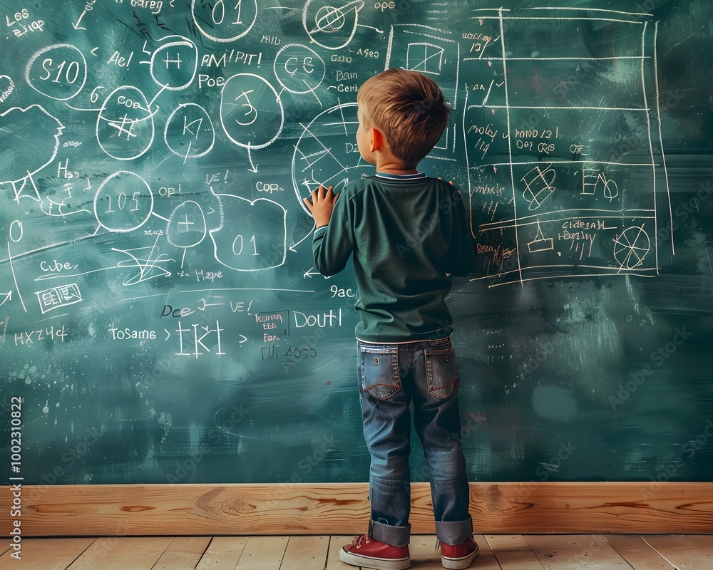 Poster personalized learning platform offering adaptive math problems based on student progress