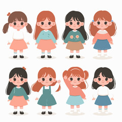 cheerful girl character