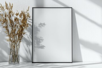 A3 Poster Mockup on White Background created with Generative AI