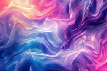 Obraz premium Vibrant Fluid Abstract Art with Glowing Color Gradients and Energetic Swirling Design