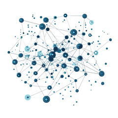 Business network connecting dots tech design
