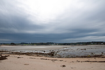 joli paysage sur l'île Grande en Bretagne - France