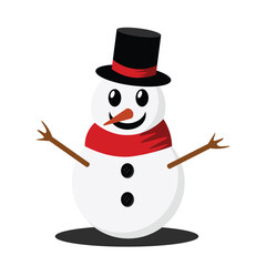 Christmas Snowman Illustration
