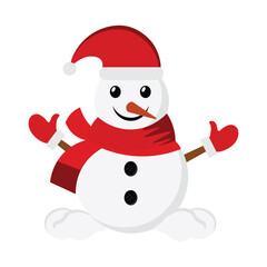 Christmas Snowman Illustration