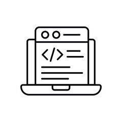 Code Editor vector icon stock illustration