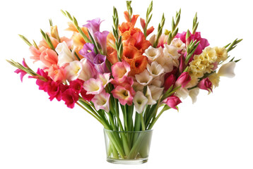 Bouquet of Gladiolus in a Vase