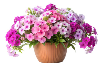 Pink and White Phlox Bouquet in Pot