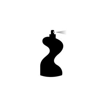 black perfume bottle spraying white mist clip art preview