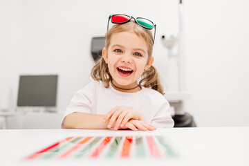 A modern approach to orthoptic therapy for comfortable vision treatment in children. A cheerful...