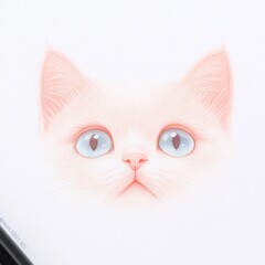 Fototapeta premium 2408_081.Cute color pencil illustration on white background of Atemoya
