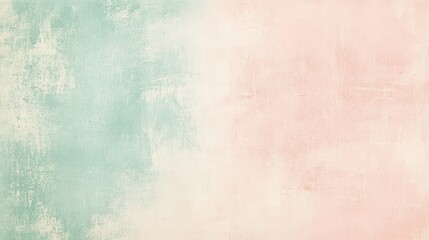 A soft, textured background featuring a gradient of mint green and pale pink hues.