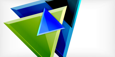 Triangle glass shapes geometric abstract background. Vector Illustration For Wallpaper, Banner, Background, Card, Book Illustration, landing page