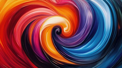 Bright, abstract swirls of color twisting and turning into intricate shapes, creating an artistic and energetic composition.