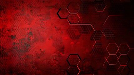 Vintage textured red grunge background with dark lines and light paint shapes