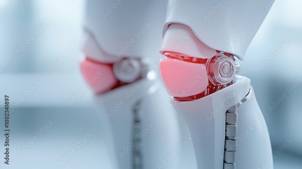 Aufkleber advanced robotic joint technology in close-up view