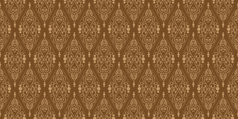 brown and beige ornamental pattern for seamless background.
