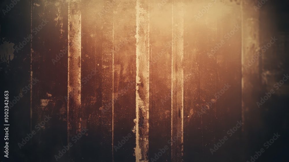 Poster a textured abstract background with a warm, faded appearance and vertical lines.