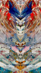 Colorful abstract background wallpaper. Modern motif visual art. Mixtures of oil paint. Trendy hand painting canvas. Wall decor and Wall art prints Idea. 3D Texture. Art object	