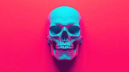 Obraz premium Colorful Skull Art on Bright Background