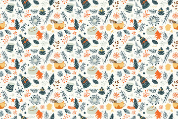 hygge seamless texture pattern. background for cloth