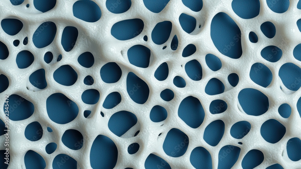 Poster abstract porous texture with organic shapes and patterns