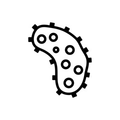Bacterium icon on white background. Vector illustration.