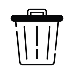 Delete button vector icon design in flat style, ready for premium use