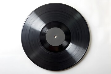 blank black record on white background