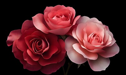 bouquet of roses, red, pink, purple, white, generation AI