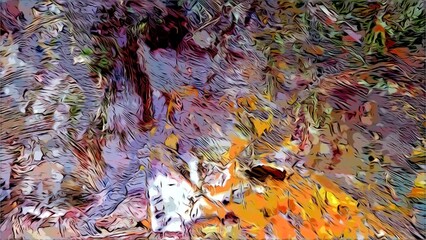 Colorful abstract background wallpaper. Modern motif visual art. Mixtures of oil paint. Trendy hand painting canvas. Wall decor and Wall art prints Idea. 3D Texture. Art object	