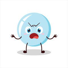 Cute why expression of bubble cartoon character