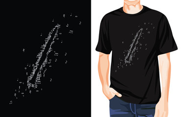 Clarinet Formed By Notes And Signs T-shirt