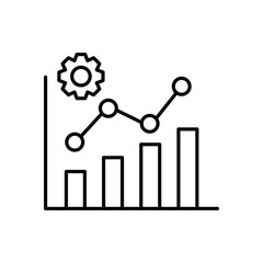 Analytics vector icon stock illustration