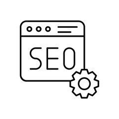 SEO vector icon stock illustration