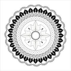 Swirled Pattern Intricate Mandala Design work. eps