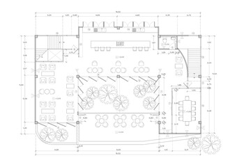 Floor plan designed building on the drawing.