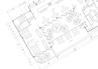 Floor plan designed building on the drawing.