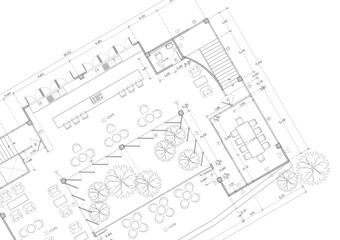 Floor plan designed building on the drawing.