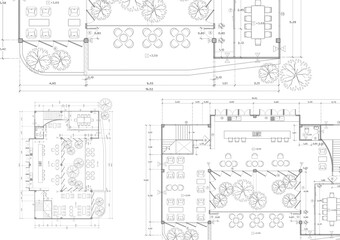 Floor plan designed building on the drawing.