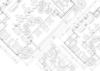 Floor plan designed building on the drawing.