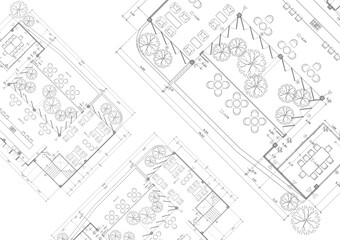 Floor plan designed building on the drawing.