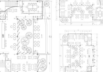 Floor plan designed building on the drawing.