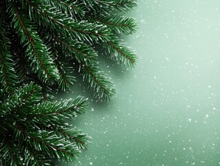 Fototapeta premium Fresh Fir Branches for a Festive Holiday Touch