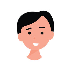 face man character illustration design stock. face and hair different. People avatar illustration