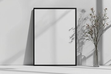 A3 Poster Mockup on White Background created with Generative AI