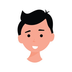 face man character illustration design stock. face and hair different. People avatar illustration