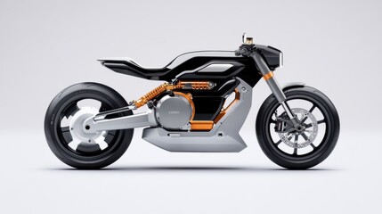 Fototapeta premium Sleek Electric Motorcycle Design with Modern Features