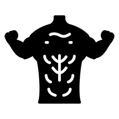 Full Body Muscle Icon Style