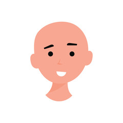 face man character illustration design stock. face and hair different. People avatar illustration