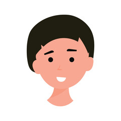 face man character illustration design stock. face and hair different. People avatar illustration